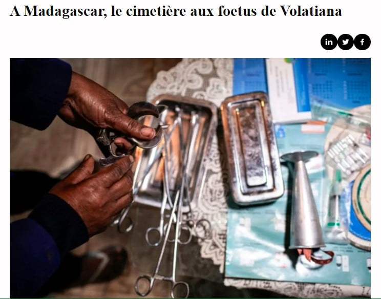The Volatiana Africaradio fetus cemetery in Madagascar : 01 September 2019